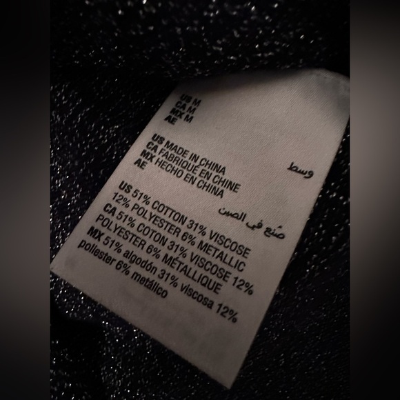 Women’s INC Gray Lightweight Sparkly Sweater, Medium - Picture 6 of 6